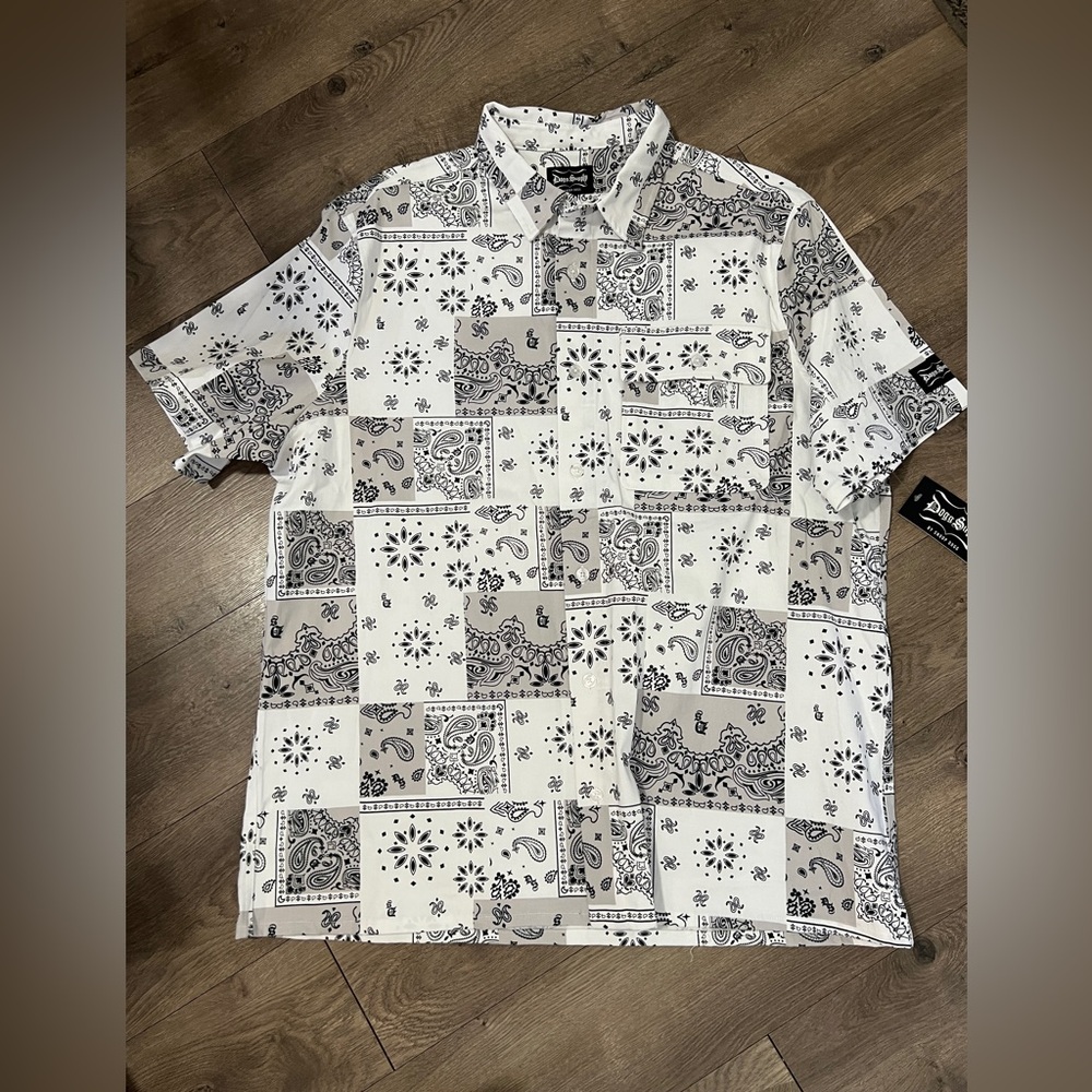 Dogg Supply Button Down Woven Shirt Size 2XL New